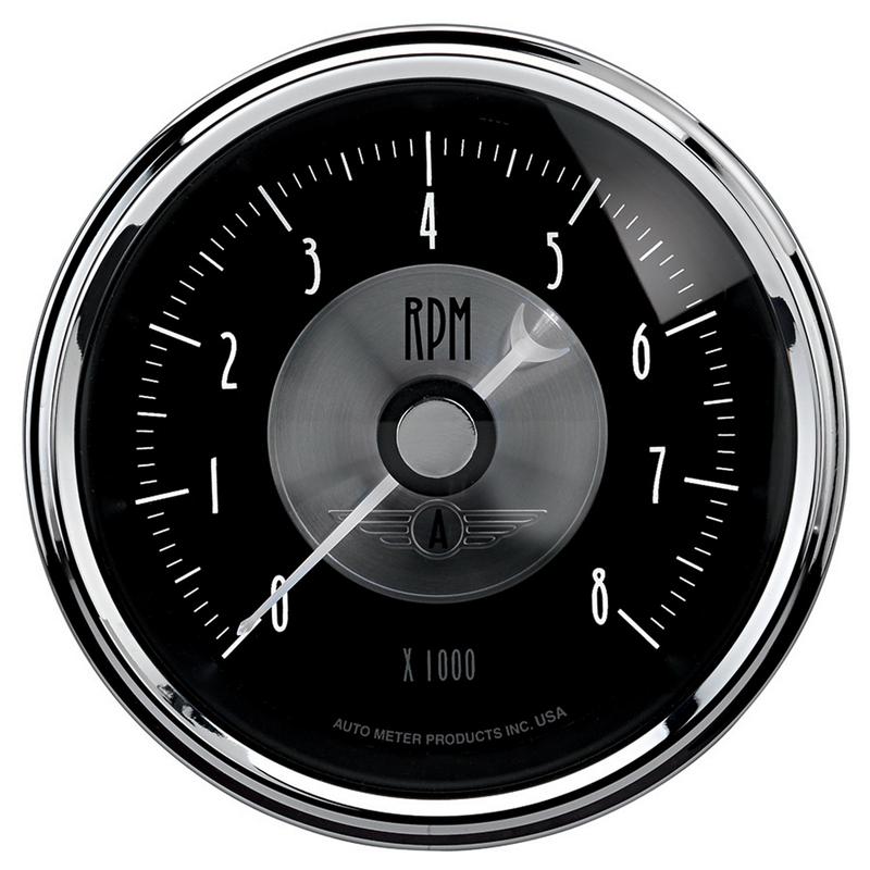 AutoMeter 2012 Prestige Black Diamond 5in Quad Gauge Oil Water Volt Fuel 0-90 Ohm