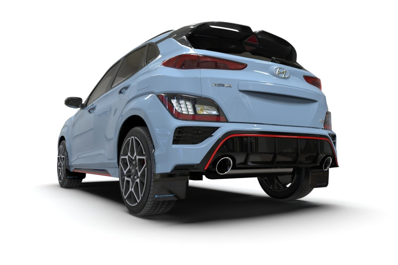 Rally Armor UR Mud Flaps - 2022-2023 Hyundai Kona N - Black/Red Logo - #MF83-UR-BLK-RD