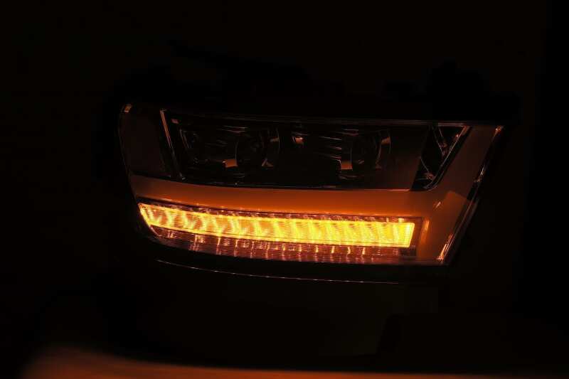 AlphaRex 880514 19-20 Ram 1500 HD PRO-Series Projector Headlight Plank Styl Chrome with Activation Light/Sequential Signal/Plank DRL