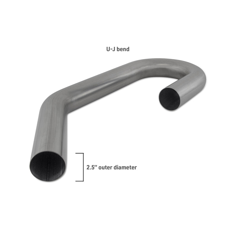 Mishimoto Universal 304SS Exhaust Tubing 2.5in. OD - U-J Bend - #MMICP-SS-25U