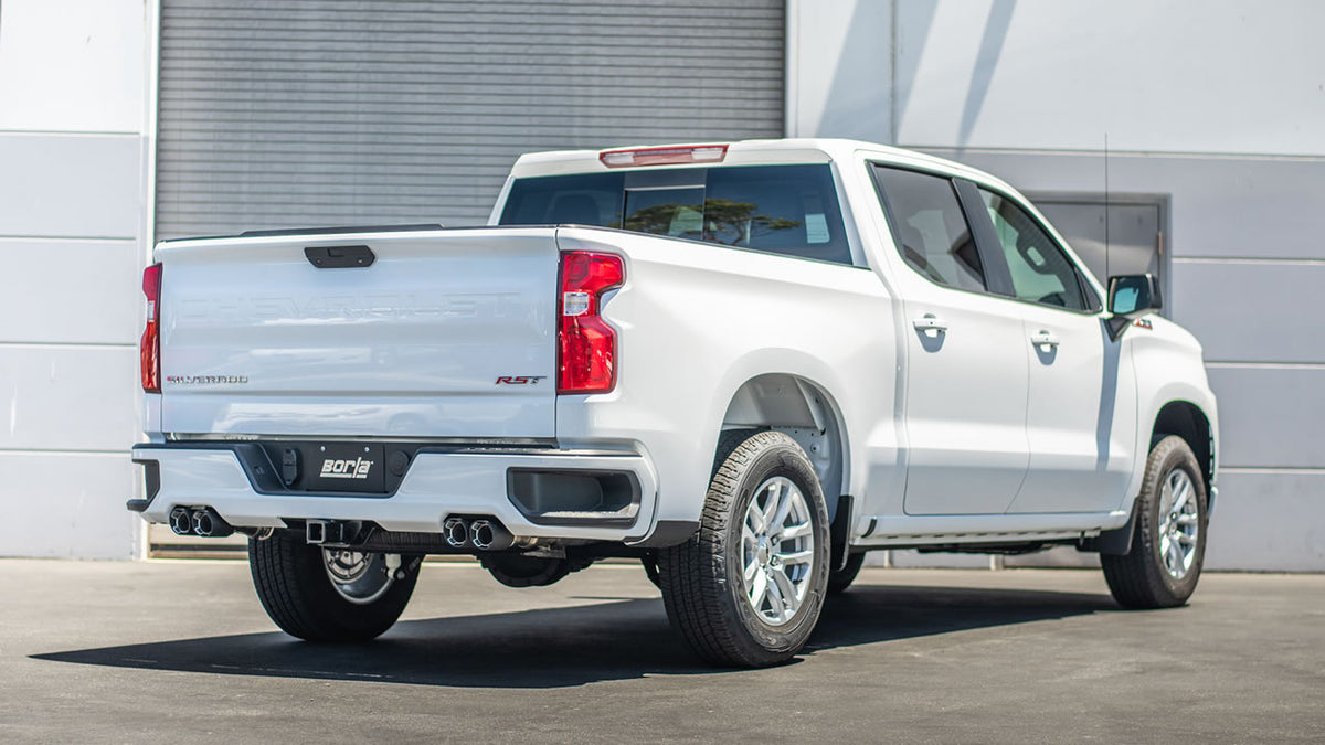 Borla 140772CF Cat-Back Exhaust System Touring with Carbon Fiber Tips for 2019-2023 Chevrolet Silverado 1500 / GMC Sierra 1500 (6.2L)