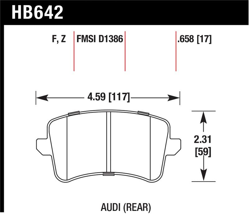 Hawk Performance HB642F.658 HPS Performance Street Brake Pads