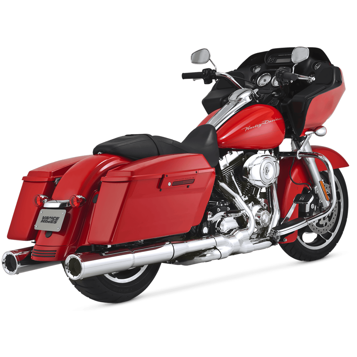 Vance & Hines 16455 Hi-Output Slip-Ons Chrome for 1995-2016 Harley-Davidson Touring