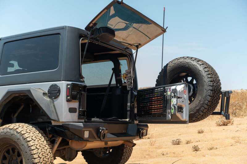 DV8 07-18 Jeep Wrangler JK Body Mounted Tire Carrier - #TCJK-14
