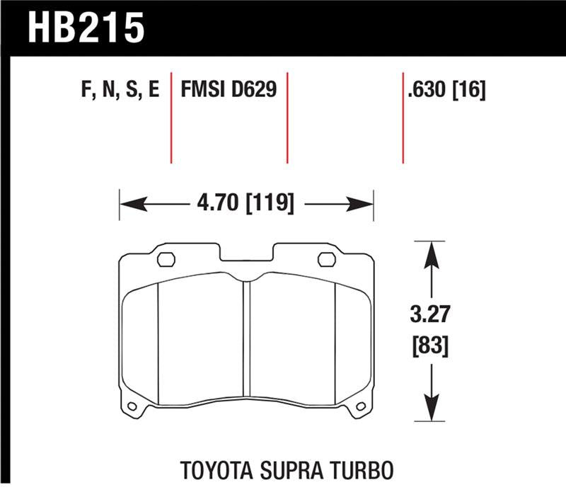 Hawk Performance HB215S.630 HT-10 Motorsport Brake Pads