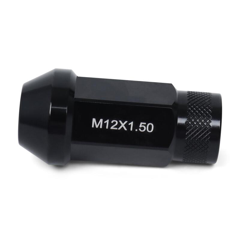 BLOX Racing Street Series Forged Lug Nuts - Black 12 x 1.5mm - Set of 20 (New Design) BXAC-00104-SSBK