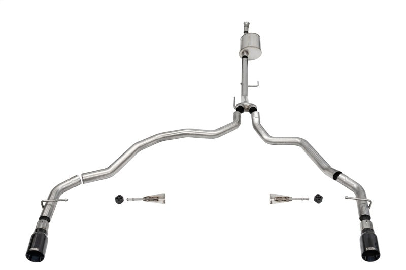 Corsa 2021-2026 Ford F-150 SuperCab/6.5in Bed 5.0L V8 Sport Cat-Back Dual Rear Exit-Black PVD