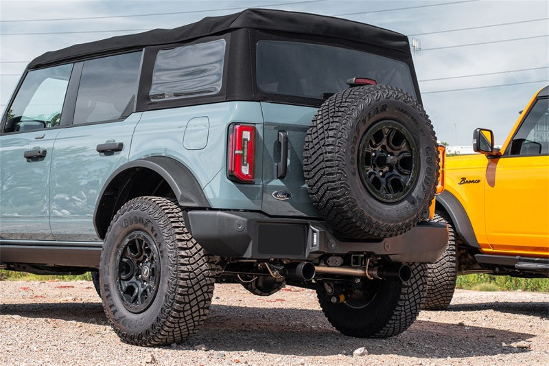 Corsa 21-26 Ford Bronco 2.3L 4-Door 2.75in Cat-Back Dual Rear Exhaust w/ 4in Straight-Cut Black Tips