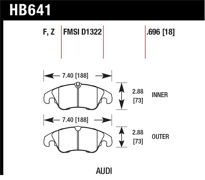 Hawk Performance HB641Z.696 Performance Ceramic Street Brake Pads