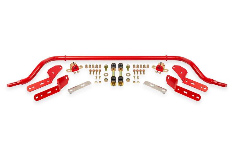 BMR 1964-1967 GM A-Body 1.25in Hollow 2-Hole Adjustable Front Sway Bar Kit - Red