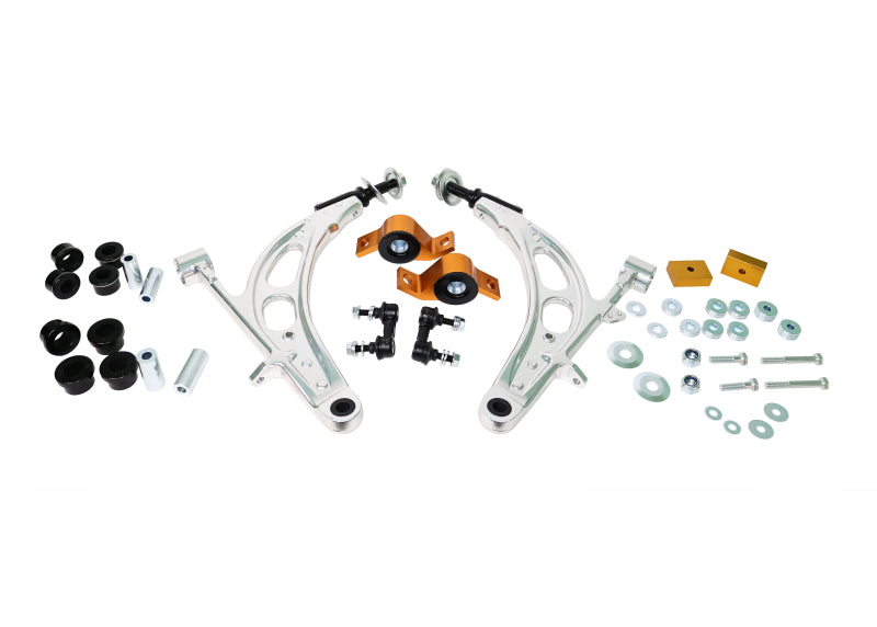 Whiteline KTA289 Front Lower Street Performance Alloy Control Arm Kit for 1993-2007 Subaru Impreza, 2003-2008 Subaru Forester