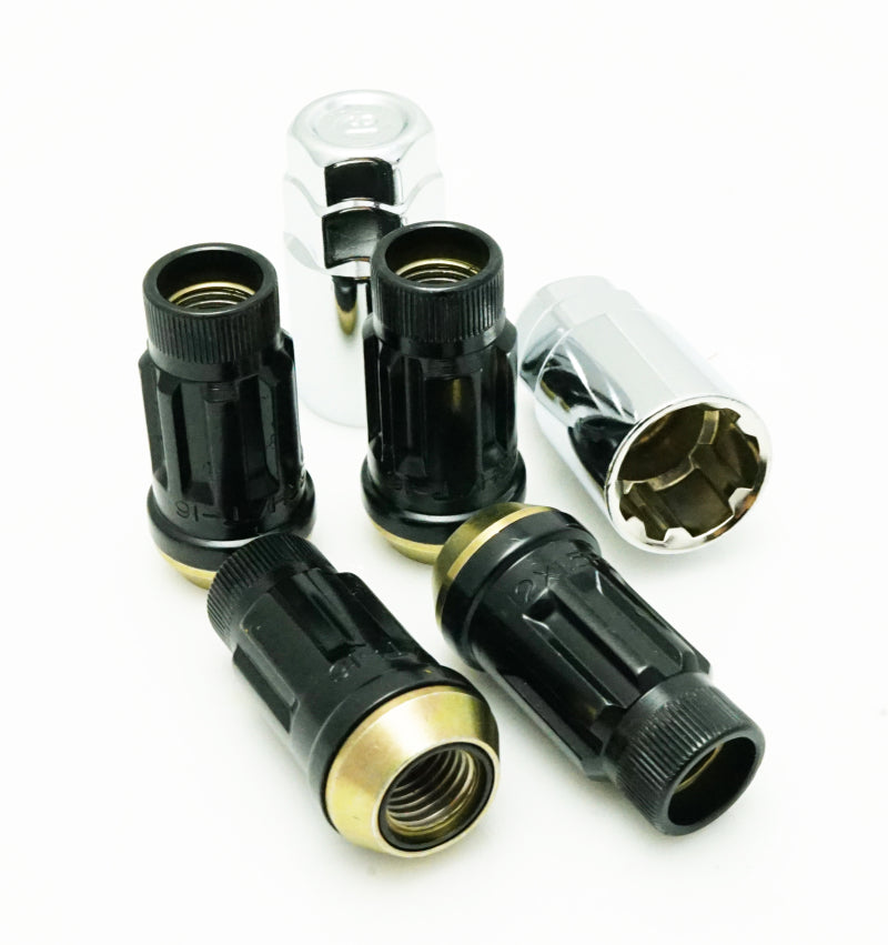 Wheel Mate 34938B Muteki SR45R Lug Nut Kit Lock Set Black M12x1.50 45mm