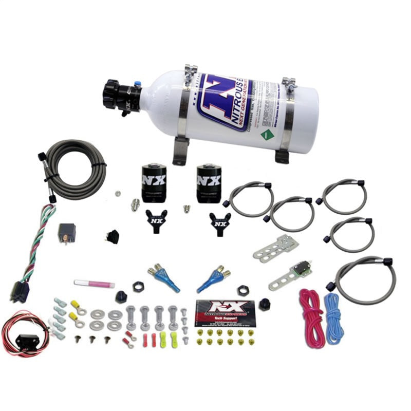 Nitrous Express Dual Nozzle (35-150HP) w/5lb Bottle for 03-18 Nissan 350Z/370Z