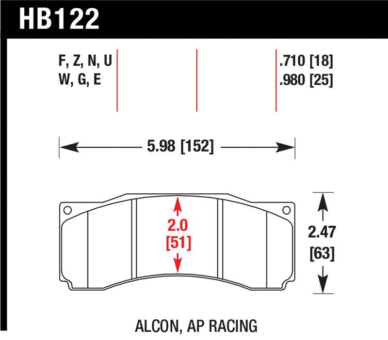 Hawk Performance HB122Z.710 Performance Ceramic Street Brake Pads