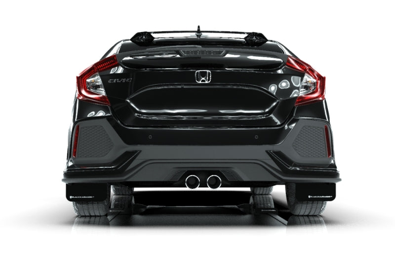 Rally Armor UR Mud Flaps - 2017-2021 Honda Civic - Black/White Logo - #MF51-UR-BLK/WH