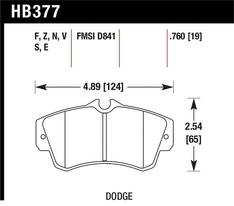 Hawk Performance HB377F.760 HPS Performance Street Brake Pads