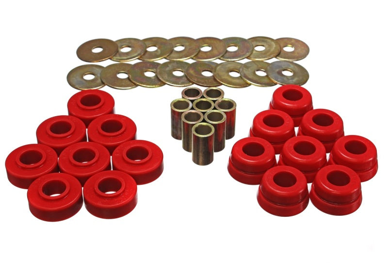Energy Suspension for GM Body Mount Set W/Hardware - Red 3.4126R