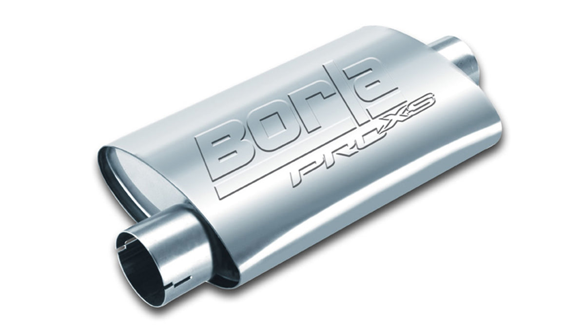 Borla 400476 ProXS Muffler 2 in Center / Offset Notched (14 x 4 x 9.5 in Oval)