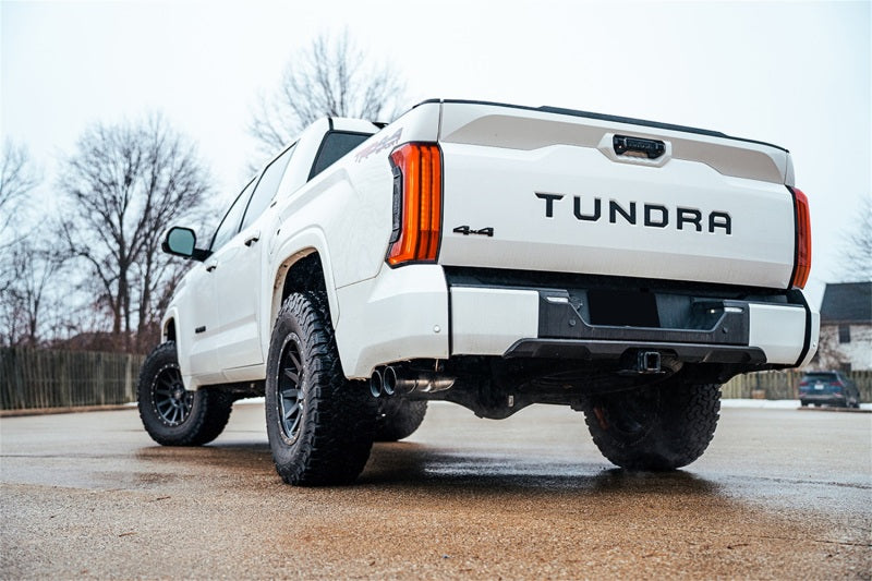 Corsa 22-26 Toyota Tundra 4WD 3in Sport Cat-Back Side Exit Exhaust System w/ Twin 4in Black PVD Tips