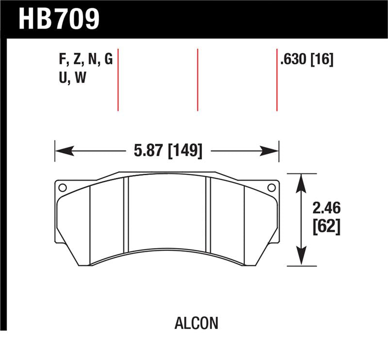 Hawk Performance HB709U.630 DTC-70 Motorsport Brake Pads