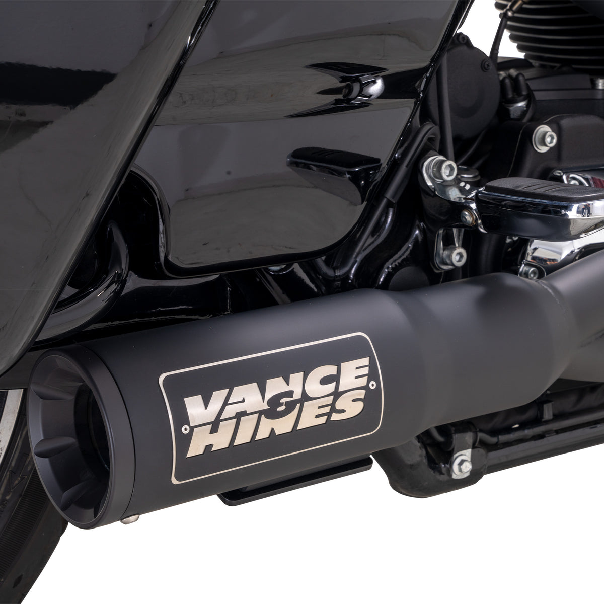 Vance & Hines 47321 Hi-Output 2-1 Exhaust Black for 2017-2024 Harley-Davidson Touring