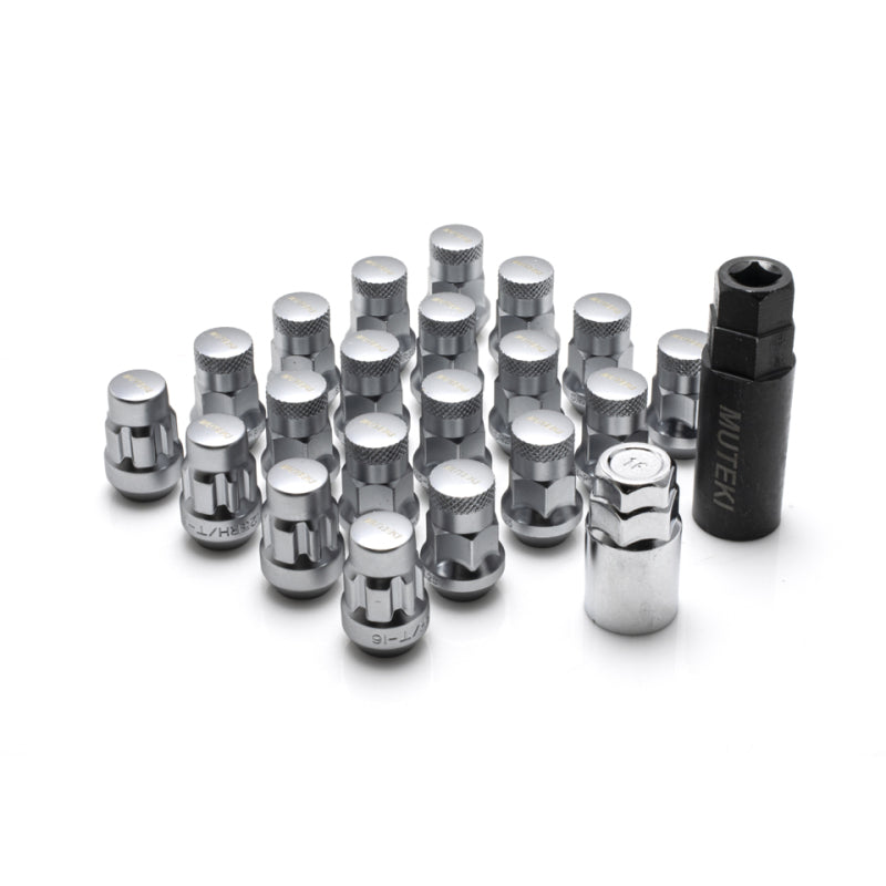Wheel Mate 32926SSP Muteki SR35 Closed End Lug Nuts with Locks Satin Silver M12x1.50 35mm