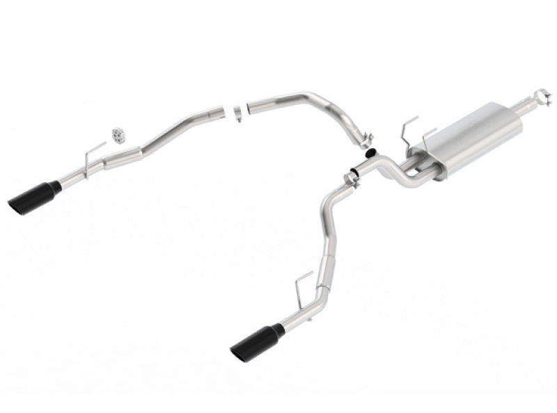 Borla 140308BC 09-17 Dodge Ram 1500 5.7L V8 3in to Dual 2.5in Single Round Rolled Angle-Cut S-type Exhaust - #140308BC
