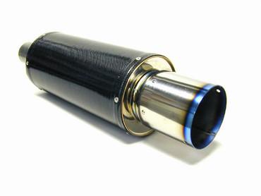 HKS Universal Carbon-Ti Cat-back Exhaust - 170mm Shell/75mm Diameter