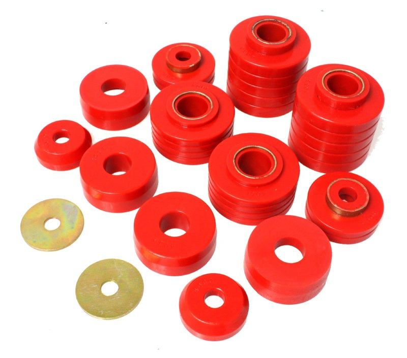 Energy Suspension for 80-98 Ford F-250/F-350 Red Body Mount Set 4.4107R
