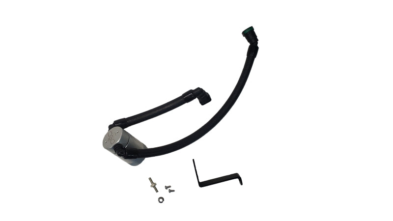 J&L 2024-2026 Ford Mustang GT w/ Whipple Supercharger Oil Separator 3.0 PCV Side - Clear Anodized - #3092P-C