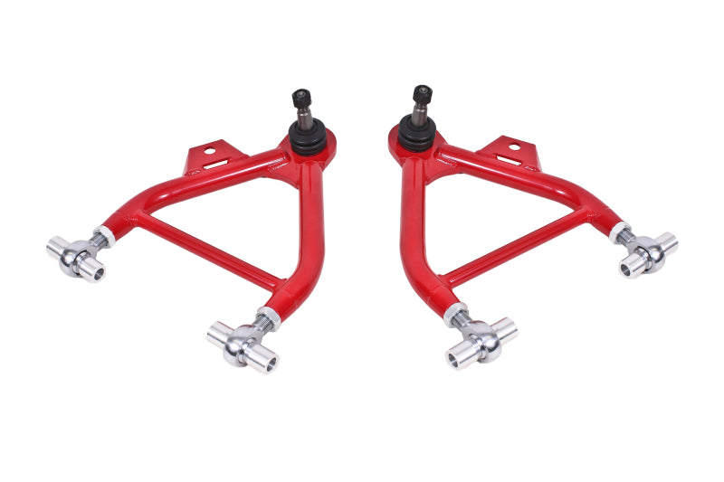 BMR 79-93 Fox Mustang Lower A-Arms (Coilover Only) with Adj. Rod End and Tall Ball Joint - Red