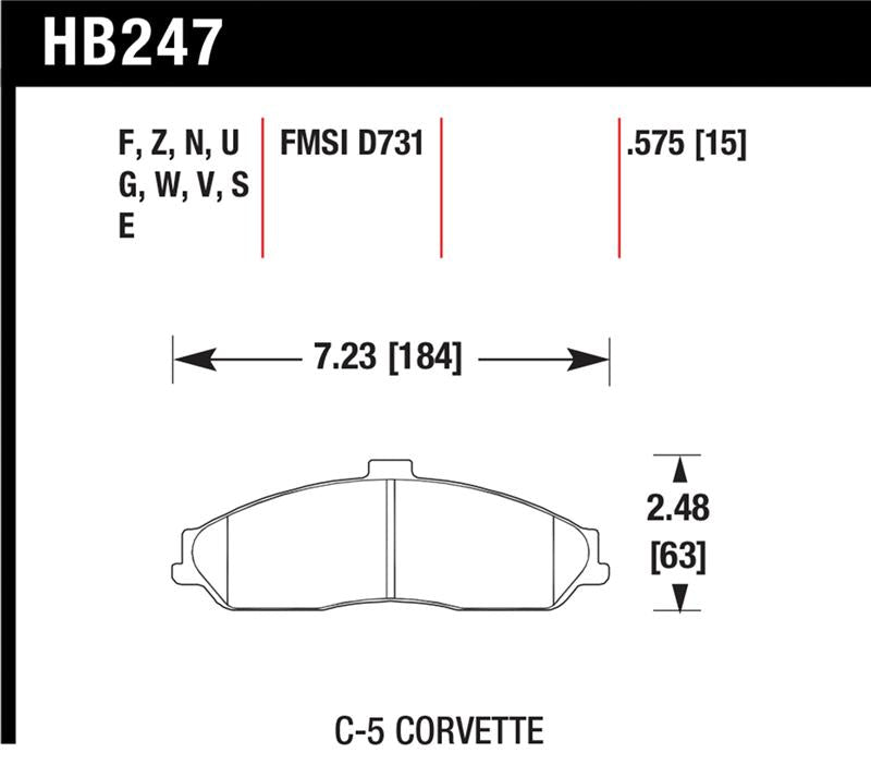 Hawk Performance HB247N.575 HP Plus Crossover Street/Motorsport Brake Pads