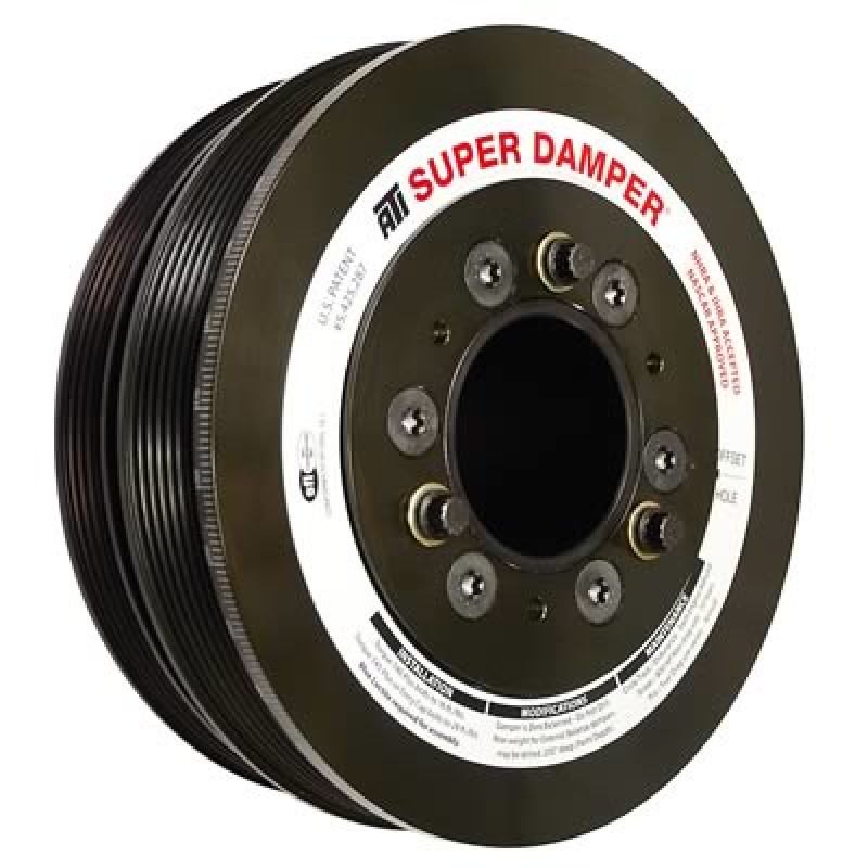 ATI Performance Products 917286 Super Damper Harmonic Balancer 7.425 in Steel 6/4 Groove for 2003-2015 Chevrolet Camaro LS3 / SSR / Trailblazer SS