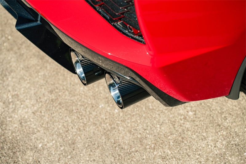 Corsa 2020-2027 Chevrolet Corvette C8 RWD 3in Valved Cat-Back w/ 4.5in Carbon Fiber Polished Tips