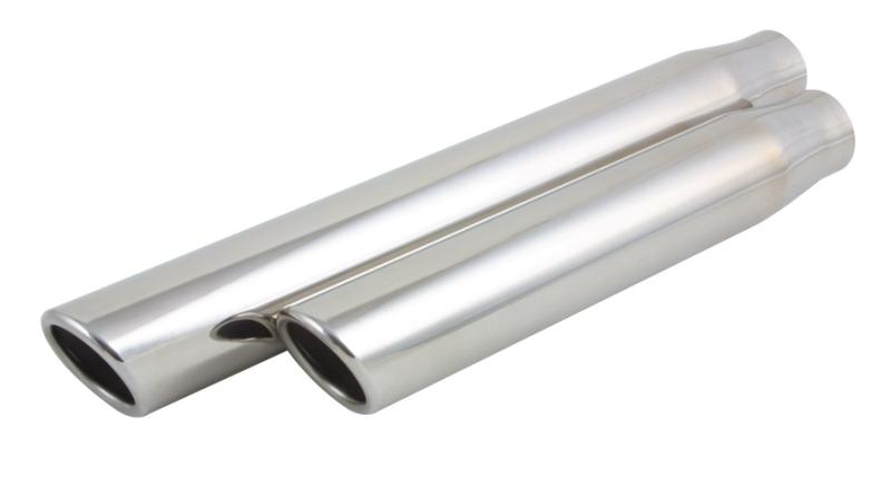 Vibrant 2.5in ID Dual 3.5in OD Round SS Tips 1339B