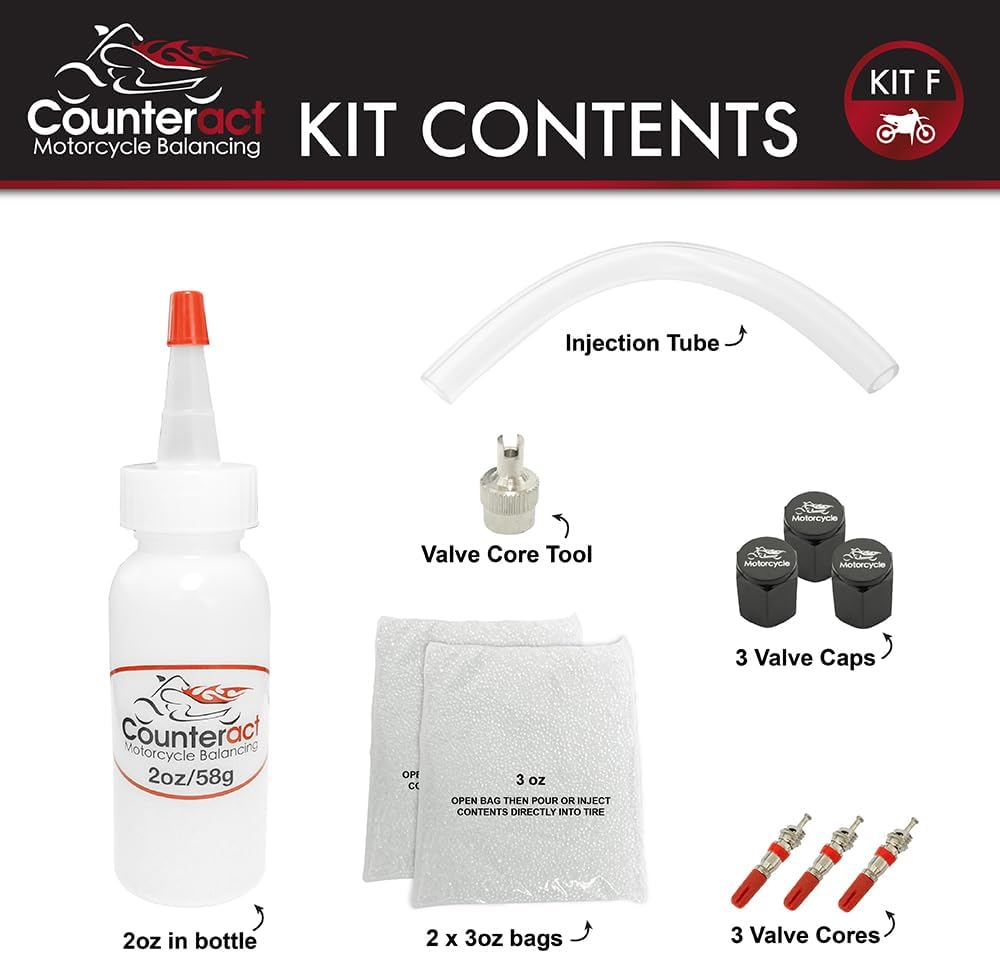 Counteract KIT F Motorcycle Balancing Bead DIY Kit (1) 2oz Bag / (2) 3oz Bags