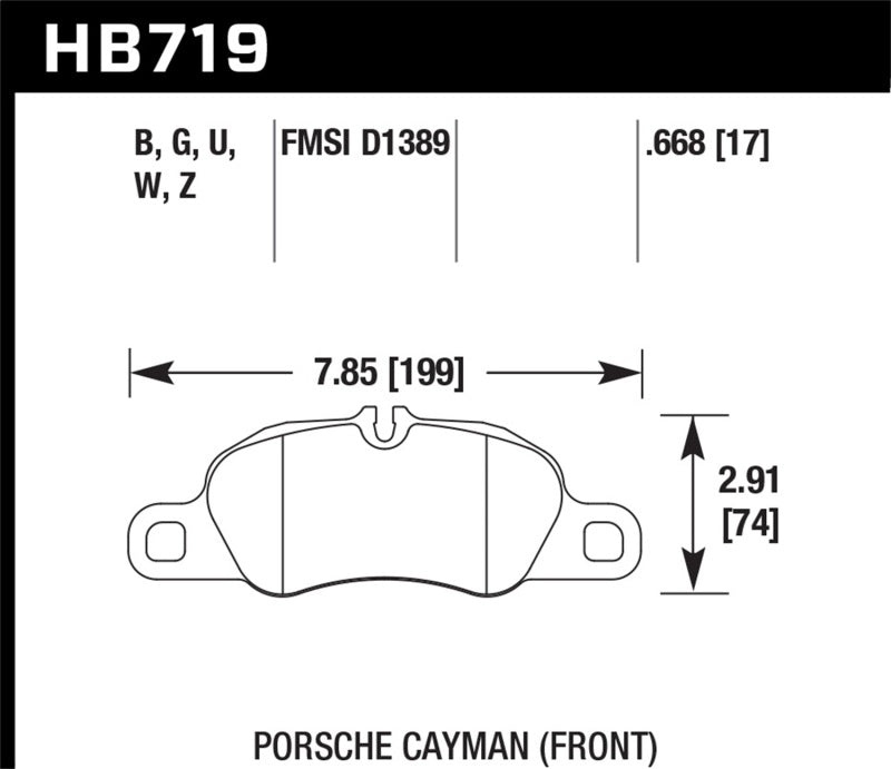 Hawk Performance HB719G.668 DTC-60 Motorsport Brake Pads