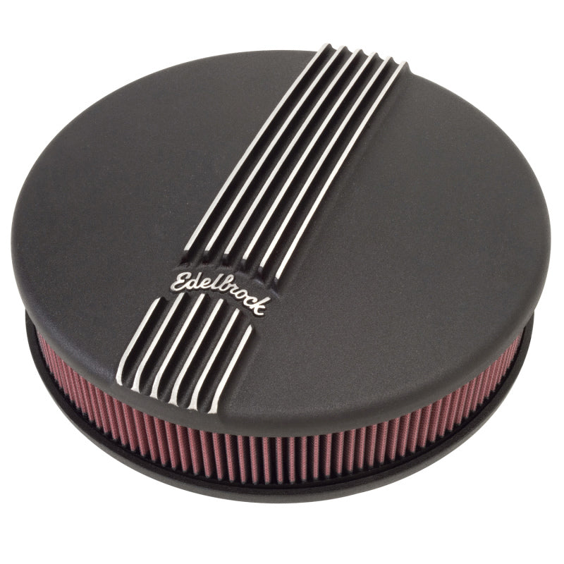 Edelbrock 41173 Air Cleaner Classic Series Round Aluminum Top Cloth Element 14 in Diameter x 3.9