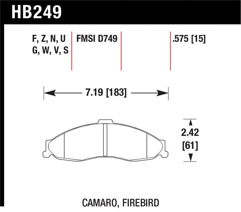 Hawk Performance HB249D.575 ER-1 Motorsport Brake Pads