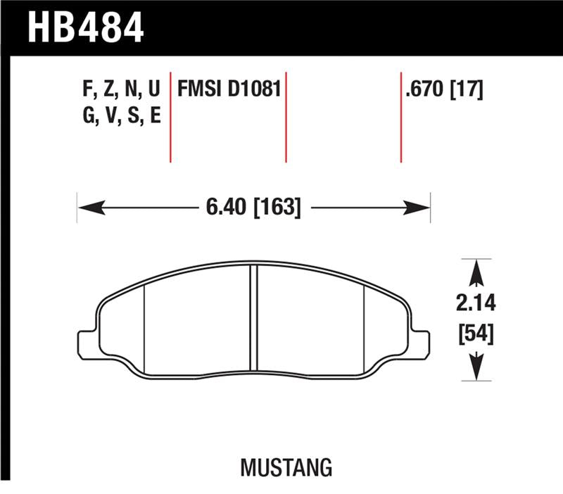 Hawk Performance HB484Z.670 Performance Ceramic Street Brake Pads