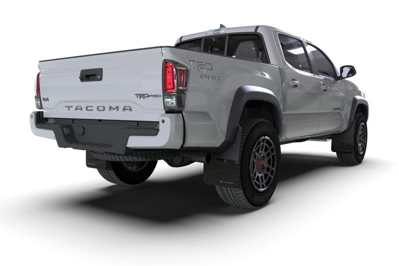 Rally Armor Classic Mud Flaps - 2016-2023 Toyota Tacoma - Black/Black Logo - #MF94-BLK-MBK