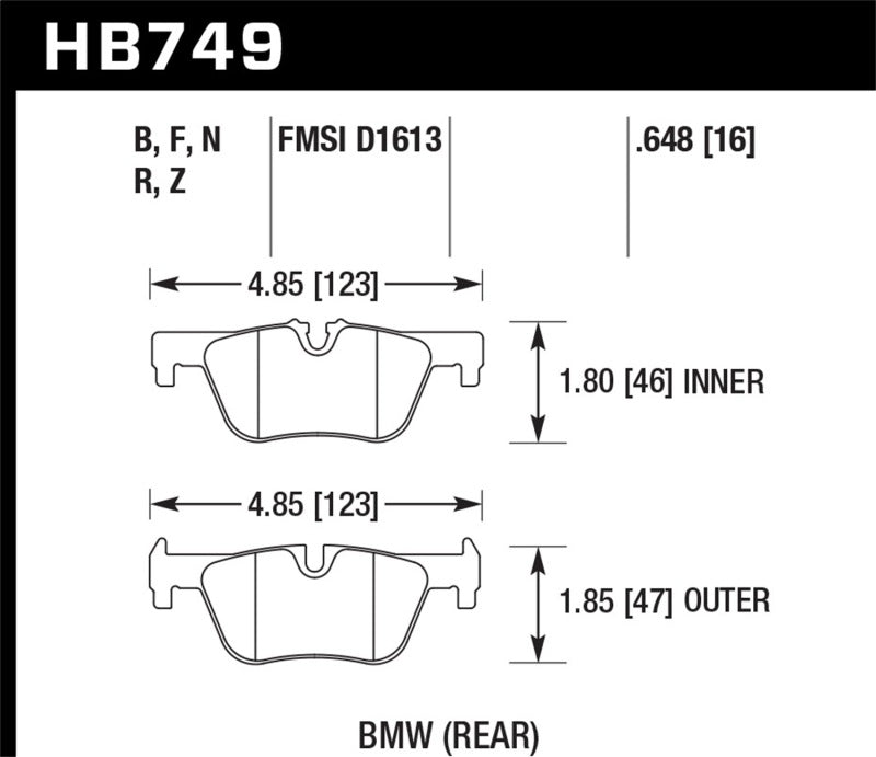 Hawk Performance HB749B.648 HPS 5.0 Street Brake Pads