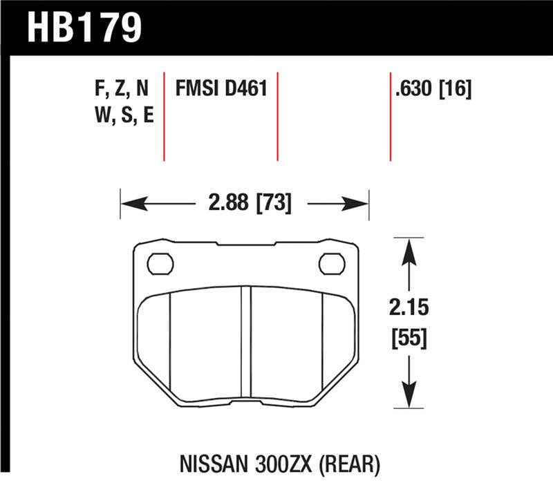 Hawk Performance HB179Z.630 Performance Ceramic Street Brake Pads