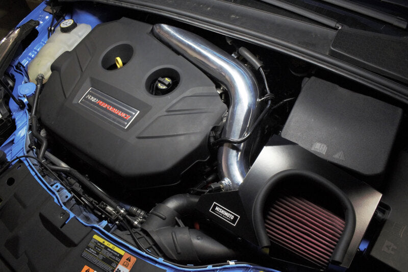 Mishimoto 2016-2018 Ford Focus RS 2.3L Performance Air Intake Kit - Wrinkle Nitrous Blue - #MMAI-RS-16WBL