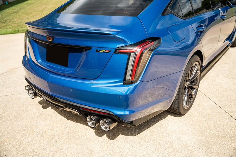 Corsa 2022-26 Cadillac CT5 V Blackwing 3in. Cat-Back w/ Act. Exh. - Dbl X-Pipe - Twin 4.5in. CF Tips