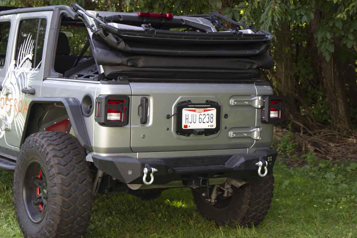 Kentrol 80718 Rear License Plate Mount for 2018-2026 Jeep Wrangler JL - Textured Black