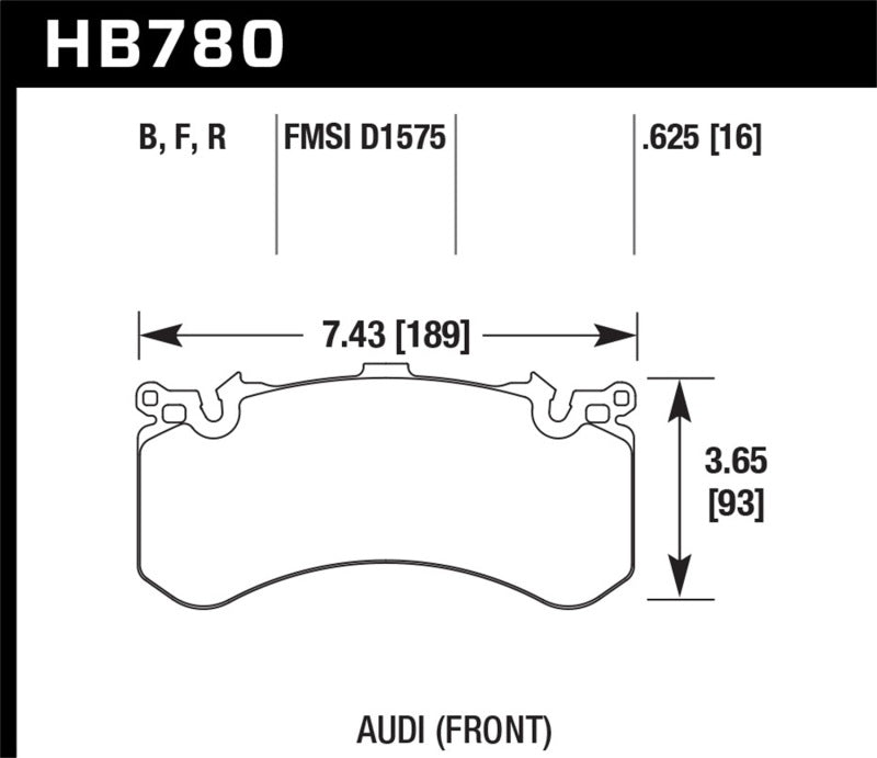 Hawk Performance HB780N.625 HP Plus Crossover Street/Motorsport Brake Pads