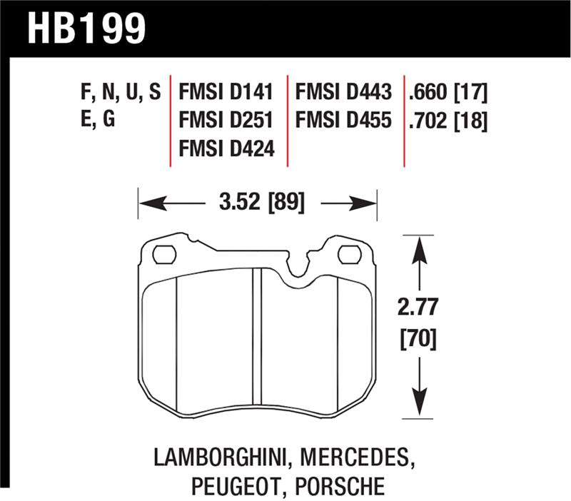 Hawk Performance HB199E.702 Blue 9012 Motorsport Brake Pads