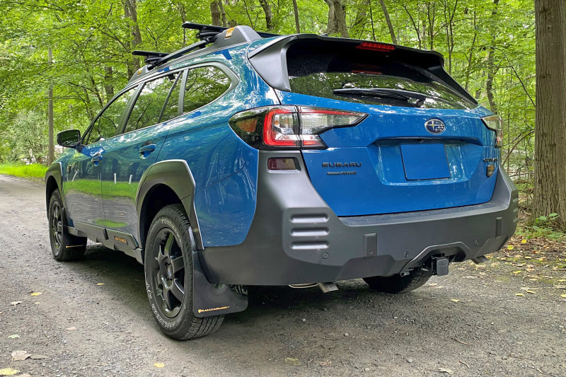 Rally Armor UR Mud Flaps - 2022-2025 Subaru Outback - Black/Red Logo - #MF76-UR-BLK/RD