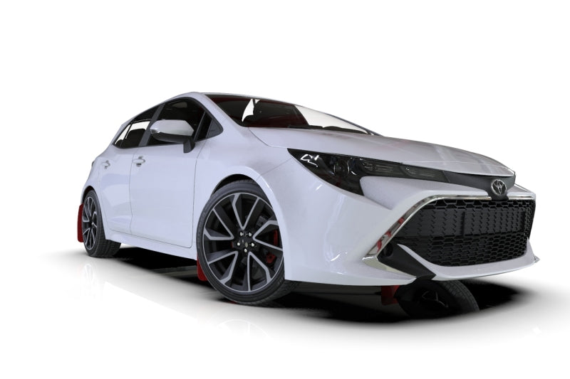 Rally Armor UR Mud Flaps - 2019-2026 Toyota Corolla - Black/White Logo - #MF67-UR-BLK/WH